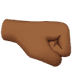 🤜🏾 right-facing fist: medium-dark skin tone display on Apple